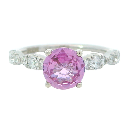 Elegant 1.48ct Pink Sapphire and Diamond Ring 14767