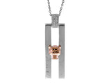 E.H. Collection 14K White/Rose Gold Panther Pendant With Chain 12112