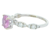 Elegant 1.48ct Pink Sapphire and Diamond Ring 14767