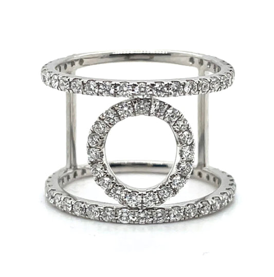 Clyde Duneier Diamond and 14K White Gold Split Band Ring