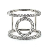 Clyde Duneier Diamond and 14K White Gold Split Band Ring