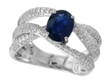 E.H. Collection 1.42 ct Sapphire and Diamond Ring 12421