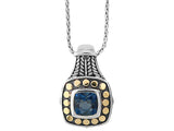 E.H. Collection 2.65 ct Blue Topaz 18K/Silver Pendant 11280