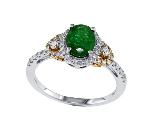 E.H. Collection 1.14 ct Emerald and Diamond Ring 11414