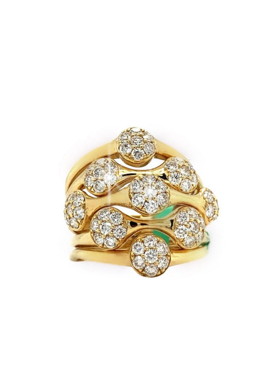 Fashionista 1.40 cttw Diamond 18K Yellow Gold Ring 03937