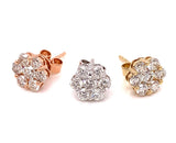 Maya Lianna .75 ctw Diamond and 14K Yellow Gold Cluster Earrings