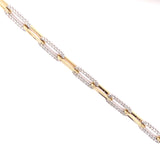 Pave Diamond Link-Paper Clip Bracelet