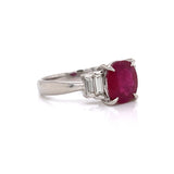 Estate 2.17 ct Ruby and Diamond Platinum Ring 12025