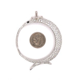 Italian Designer Porrati Diamond and 18K White Gold Pendant