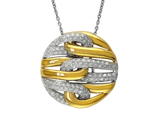 E.H. Collection .45 cttw Diamond Pendant With Chain 11535