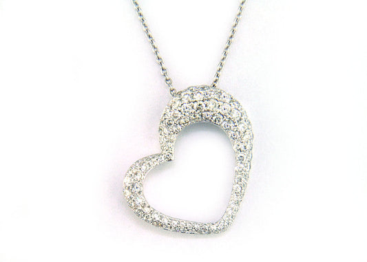 E.H. Collection .81 cttw Diamond Heart Pendant 11500