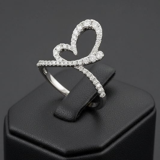 Effy Diamond and 14K White Gold Butterfly Ring