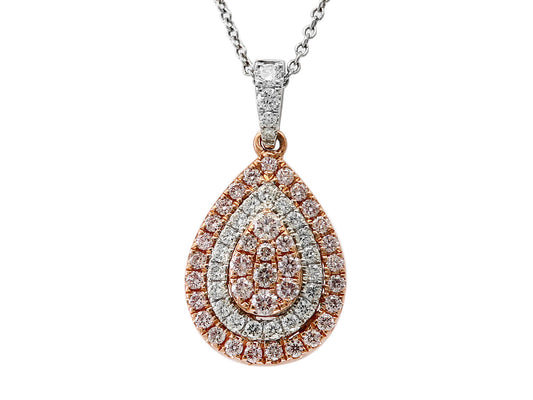 E.H. Collection .54 cttw Diamond Pendant With Chain 11493