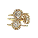 Fashionista 1.15 cttw Diamond Flower Ring 03980