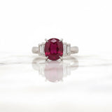 Ruby and Diamond Platinum Ring
