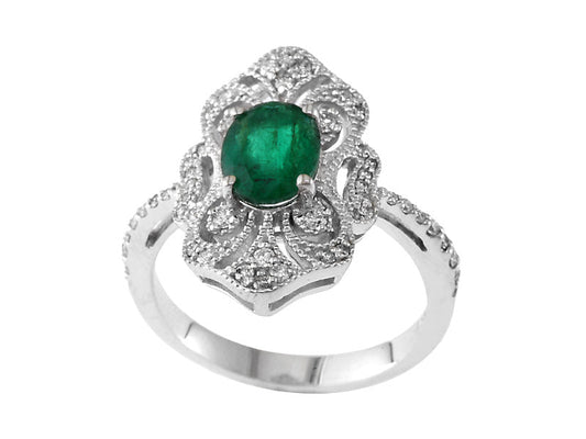 E.H. Collection 1.13 ct Emerald and Diamond Ring 11331