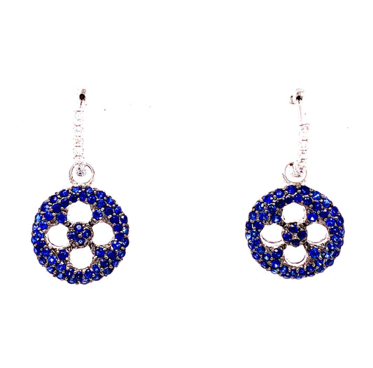 Clyde Duneier 1.75 cttw Sapphire and Diamond Earrings 03311