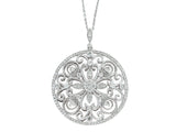 E.H. Collection 1.09 cttw Diamond Pendant with Chain 11506