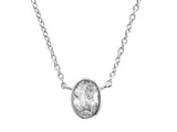 E.H. Collection 18K White Gold .39 ct Diamond Necklace 11485