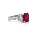 Ruby and Diamond Platinum Ring