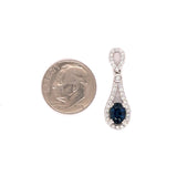 1.18 ct Sapphire and .36 cttw Diamond Halo Pendant 00262