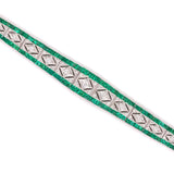 Art Deco Reproduction Aristocrat Emerald and Diamond Bracelet 10847