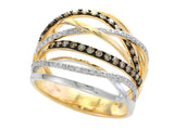 E.H. Collection White and Yellow Gold .52 cttw Diamond Ring 11434