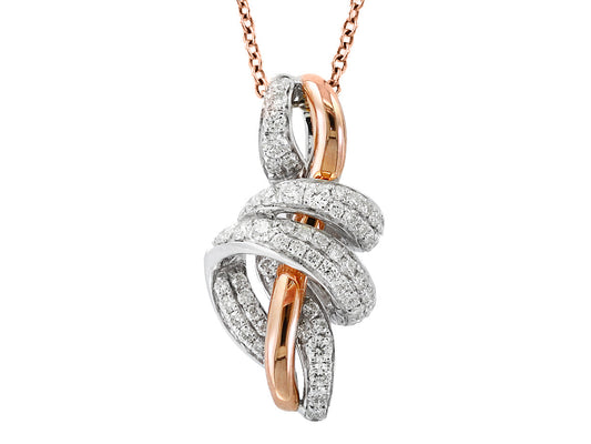 E.H. Collection .44 ct Diamond Pendant With Chain 11495