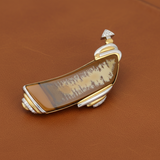 Dagon Gillespey Picture Jasper Diamond Platinum & 18K Yellow Gold Brooch