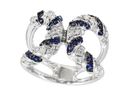 E.H. Collection .64 ct Sapphire and .46 ct Diamond Ring 11400