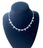 Art Deco Reproduction Aristocrat 11.20 cttw Blue Topaz and Diamond Necklace 10970