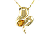 E.H. Collection .40 ct Citrine and Sapphire Tadpole Pendant 11289