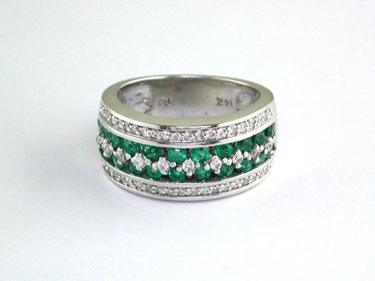 E.H. Collection .84 cttw Emerald and Diamond Ring 11328