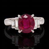 Ruby and Diamond Platinum Ring