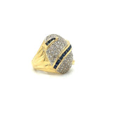 Estate 2.75 cttw Diamond and Sapphire Bold Ring 13825