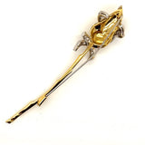 New Designer William Groll & Co. 1.01 cttw Diamond Flower Brooch 13784