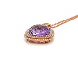 Designer Luvente 7.88 ct Amethyst .41 ct Diamond Necklace 13748