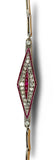 Art Deco Diamond and Ruby Platinum and 18K Yellow Gold Bracelet