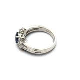 Sapphire and Diamond Platinum Ring