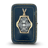 Diamond Filigree Platinum and 14K Yellow Gold Pendant/Brooch