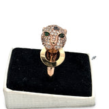Effy Diamond, Emerald and 14K Rose Gold Panther Ring