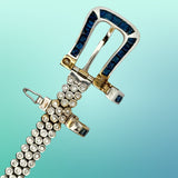 Designer Diamond and Sapphire Buckle Bracelet