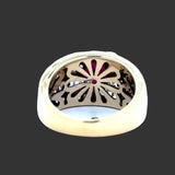 Oval Ruby, Diamond and 18K Yellow Gold Ring