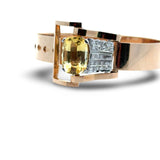 Birks Natural No Heat 13.68ct Yellow Sapphire (Sri Lanka) and Diamond 14Kt/Platinum Buckle Bracelet