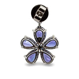 2000's Tanzanite and Diamond Cluster Flower Earrings