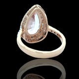 Morganite, Diamond 18K White and Rose Gold Ring