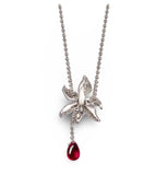 Cartier Caresse De Orchide Diamond and Rubellite Adjustable Platinum Necklace