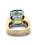Natural 10.80ct Color Change Alexandrite 18K Yellow and Platinum Gold Diamond Ring (GIA)