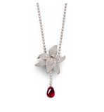 Cartier Caresse De Orchide Diamond and Rubellite Adjustable Platinum Necklace