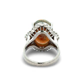 Fine Opal and Diamond Platinum Ring